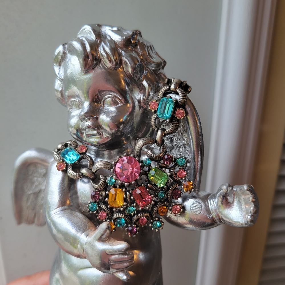 RESERVED Coro Necklace ~ Fruit Salad Colorful Rhinestones ~ Vintage ~ Pretty! - Picture 4 of 11